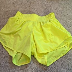 Bright yellow lululemon hotty hots